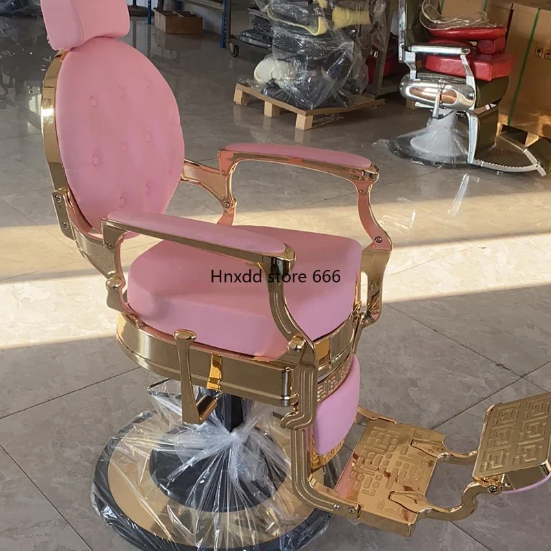 Girls hairdressing pink color   vintageseat chair barber shop