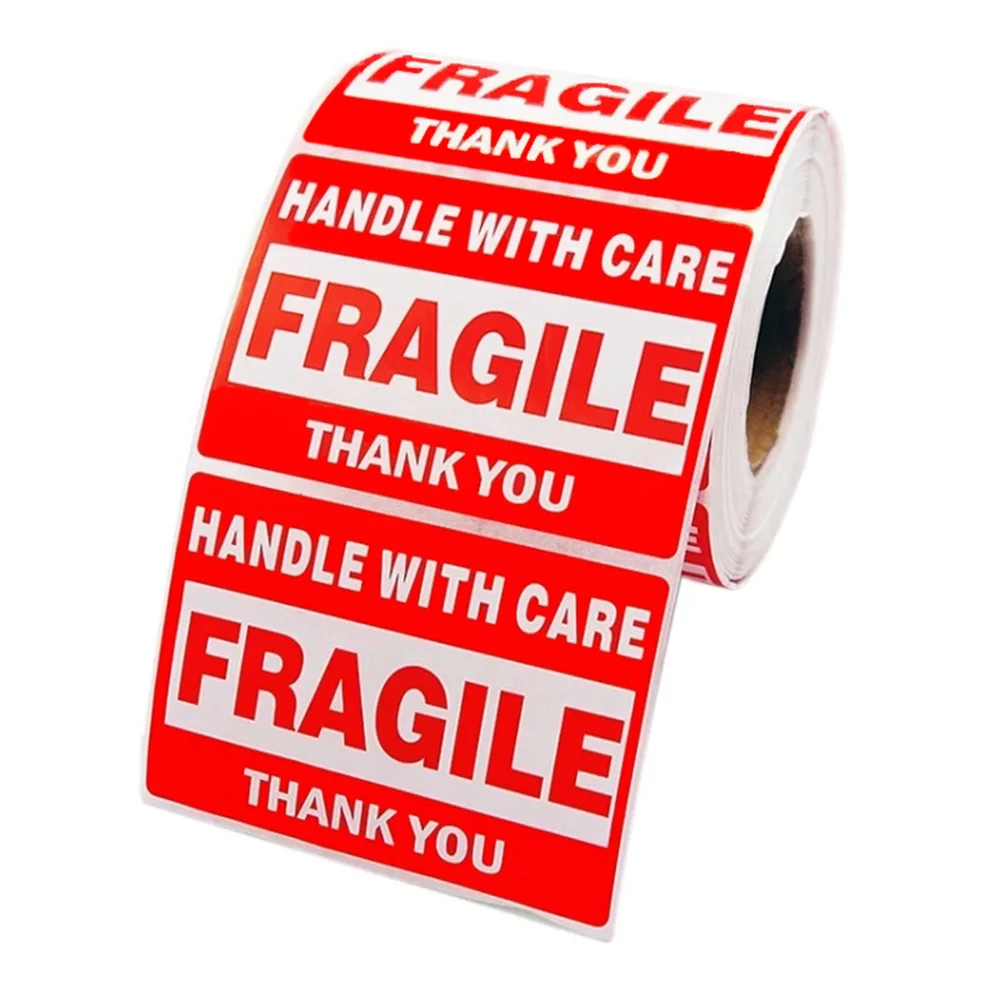Fragile Stickers Warning Shipping Care Labels Package Decals Handle with Packing