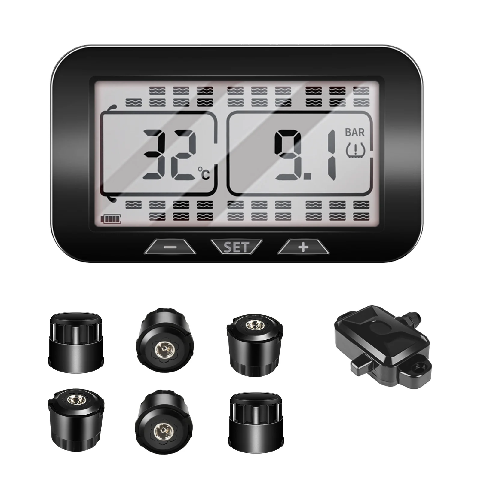 SPY tpms truck internal pressure sensor tpms display tyre pressure monitoring system for trucks 6 tires