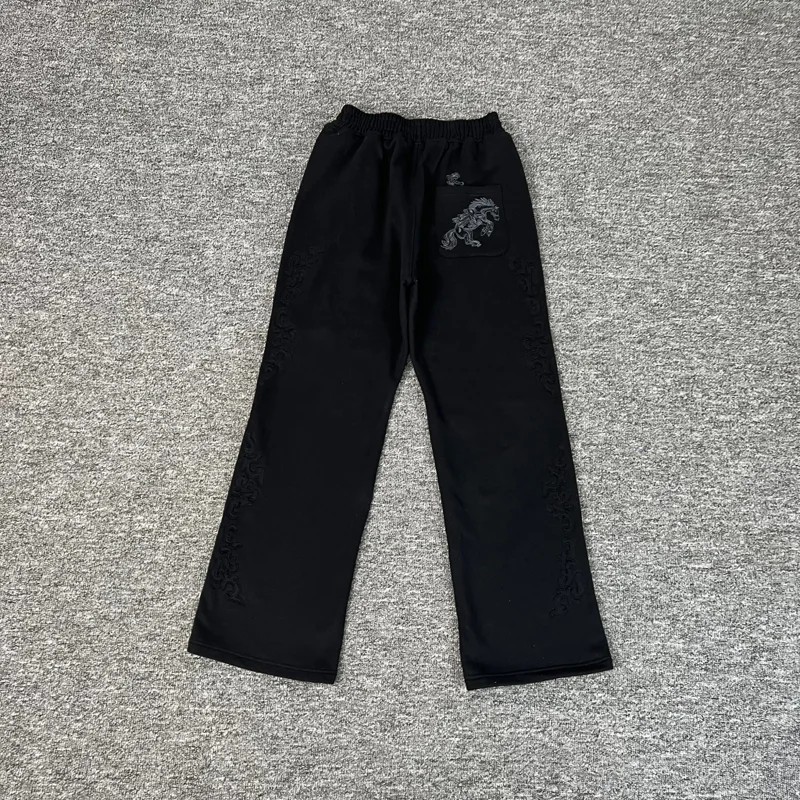 

Derschutze Wester Embroidery Horse Fleece Jogger Sweatpants Men Women Drawstring Loose Trackpants High Quality Baggy Pants