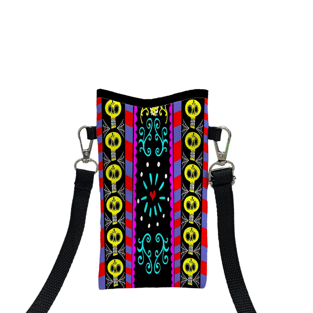 

Radiant-mexican-embroidery Print Phone Bag Adjustable Detachable Strap Designed Women Crossbody Bag Convertible Shoulder Bag3.3