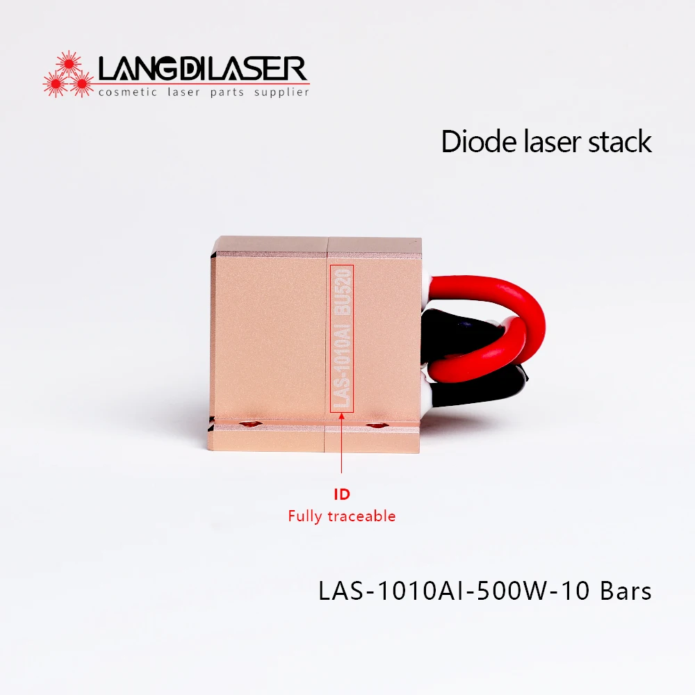 LAS-1010AI Cosmetical Diode Laser Stack For Permanent Hair Removal 10 Pieces Of 808nm Bar Output Power 500W