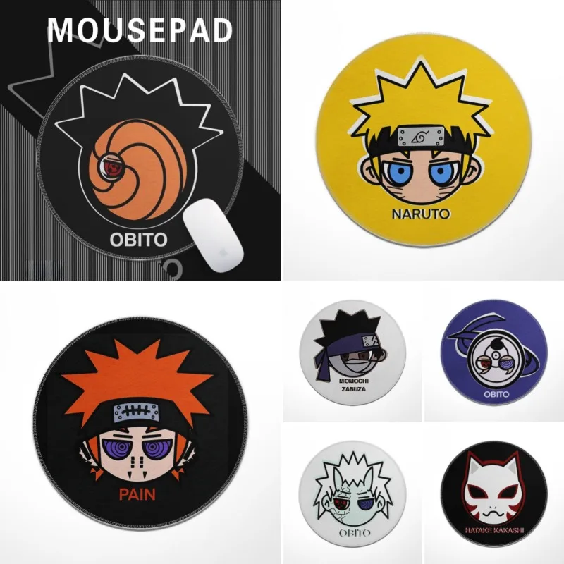 

Кожаный коврик для мыши Наруто, периферийные устройства в стиле аниме, коврик для украшения стола, коврик для мыши с кругом Obito, коврик для мыши с покрытием по краям, водостойкий подарок