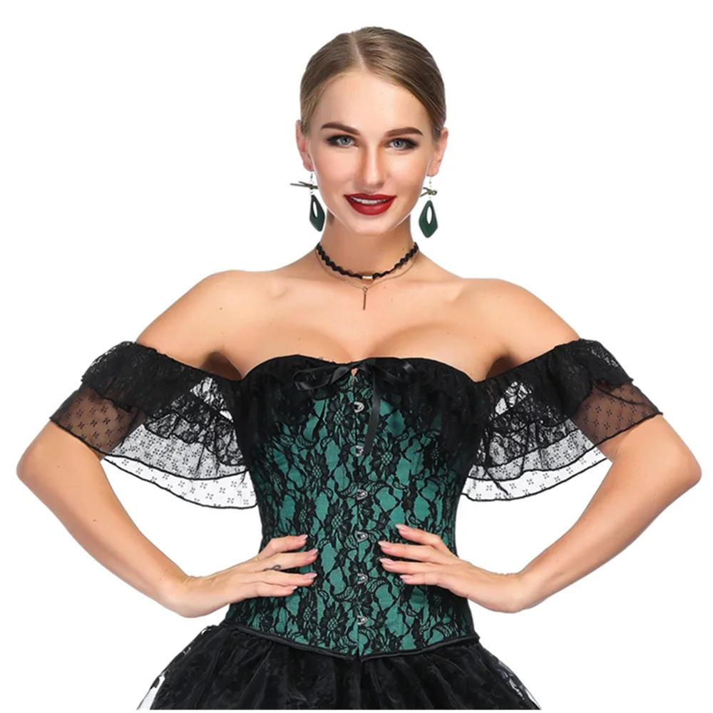 Corset Tops Off the Shoulder Sleeved Lace Royal Push Up Corsets