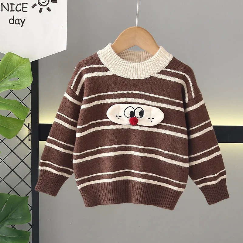

Boys Cute Sweaters Spring Autumn 2025 Children Woolen Jersey Tops For Baby Knitted Clothing Kids Pullover Sweater Outerwear 5 6Y