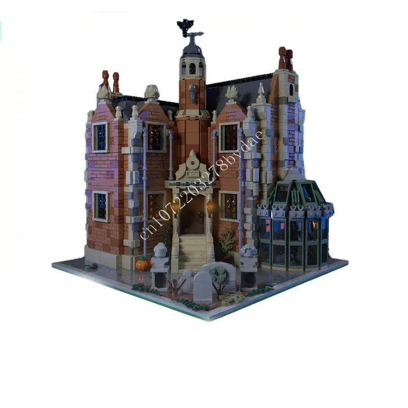 

2098PCS Hot City Haunted Mansion Hot City MOC Holiday streetview Architecture Puzzles Architecture DIYAssembly Toy Gifts Kids