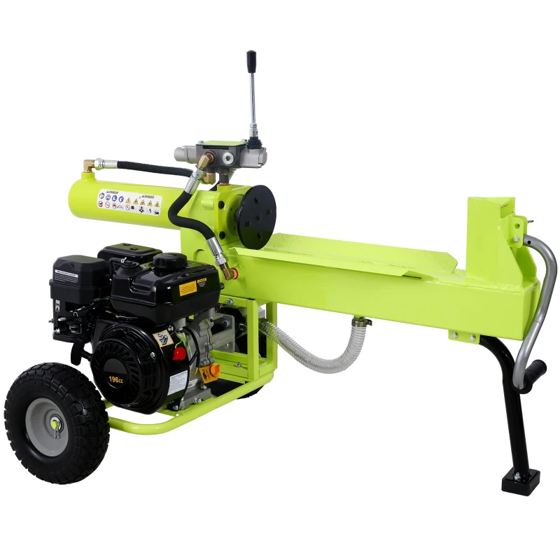 

Log Splitter Portable 20 Ton Auto Return Ram System 7HP Engine Horizontal Full Beam Steel Wedge Firewood Splitting Forestry Harv