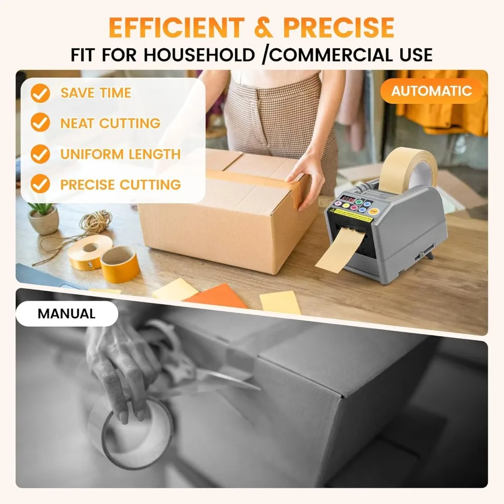 آلة قطع الشريط الجديدة، قطع دقيق 999 مم، موزع أشرطة أوتوماتيكي، مثالية للشحن والمدارس والمطاعم والأعمال والمنزل