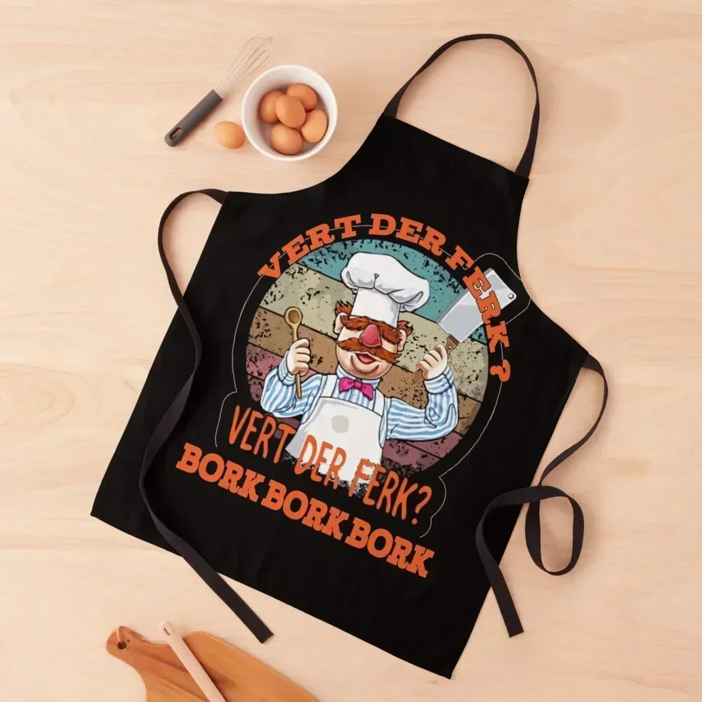 

The Swedish chef bork Apron for kitchen useful Kitchen Accessories 2022 Waterproof women for women halloween Apron