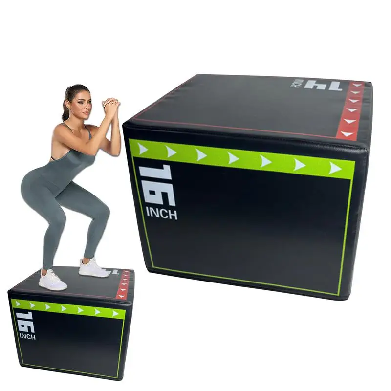 Fitness Jumping Exercise Box Plyometric Jump Box Shockproof Jumping Agility Box Anti Slip Step up Box Plyo Box for Jumping Squat