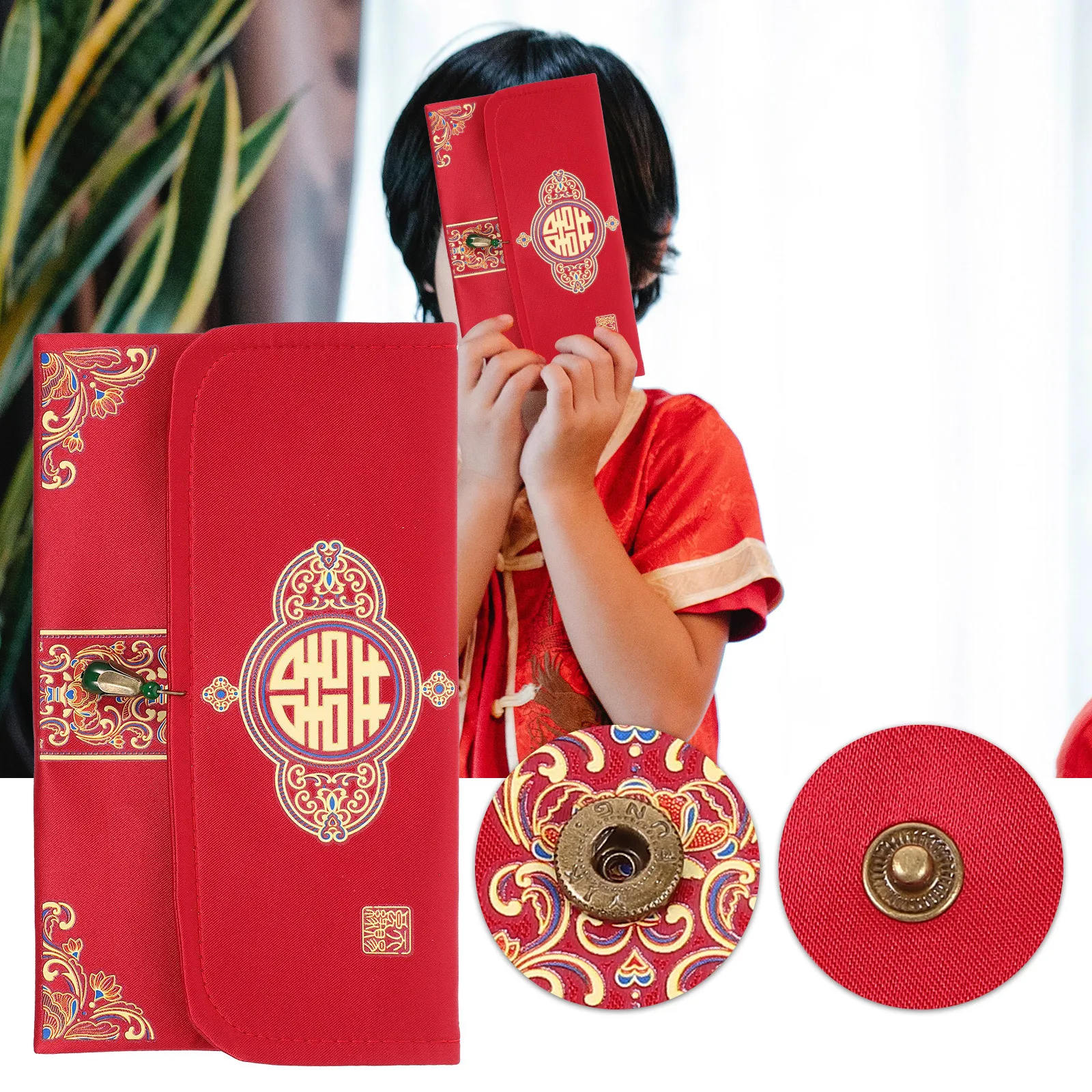 

Chinese Style Red Envelopes Brocade Lucky Money Packet Wedding Red Packet for Wedding Party Favor and Gift Bag