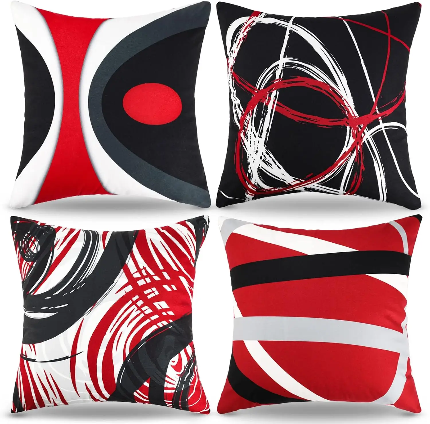 Linen Throw Pillow Cover Set 3