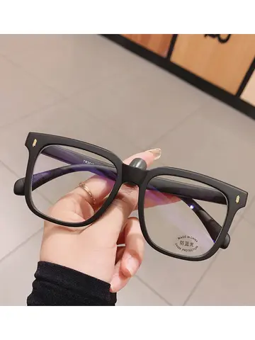 Transparent Computer Glasses Frame Women Men Anti Blue Light Round Glasses Blackout Glasses Optical Glasses Lenses