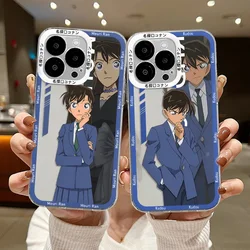 Detective Conan Phone Case For iPhone 16 15 14 13 12 11 Mini Pro Max X XR XSMax 7 8 Plus SE20 Transparent Cover