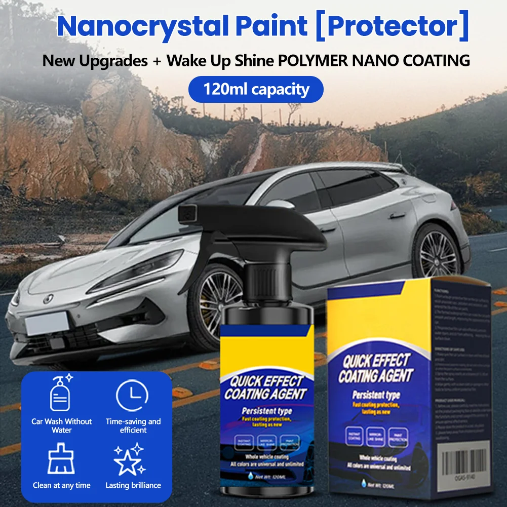 Multi-Functional Coating Renewal Agent 3 in 1 Ceramic Car Coating Spray Car Coating Agent Spray High Protection Quick Car Coating Spray Fast-Acting Car Fast-Acting Coating Spray