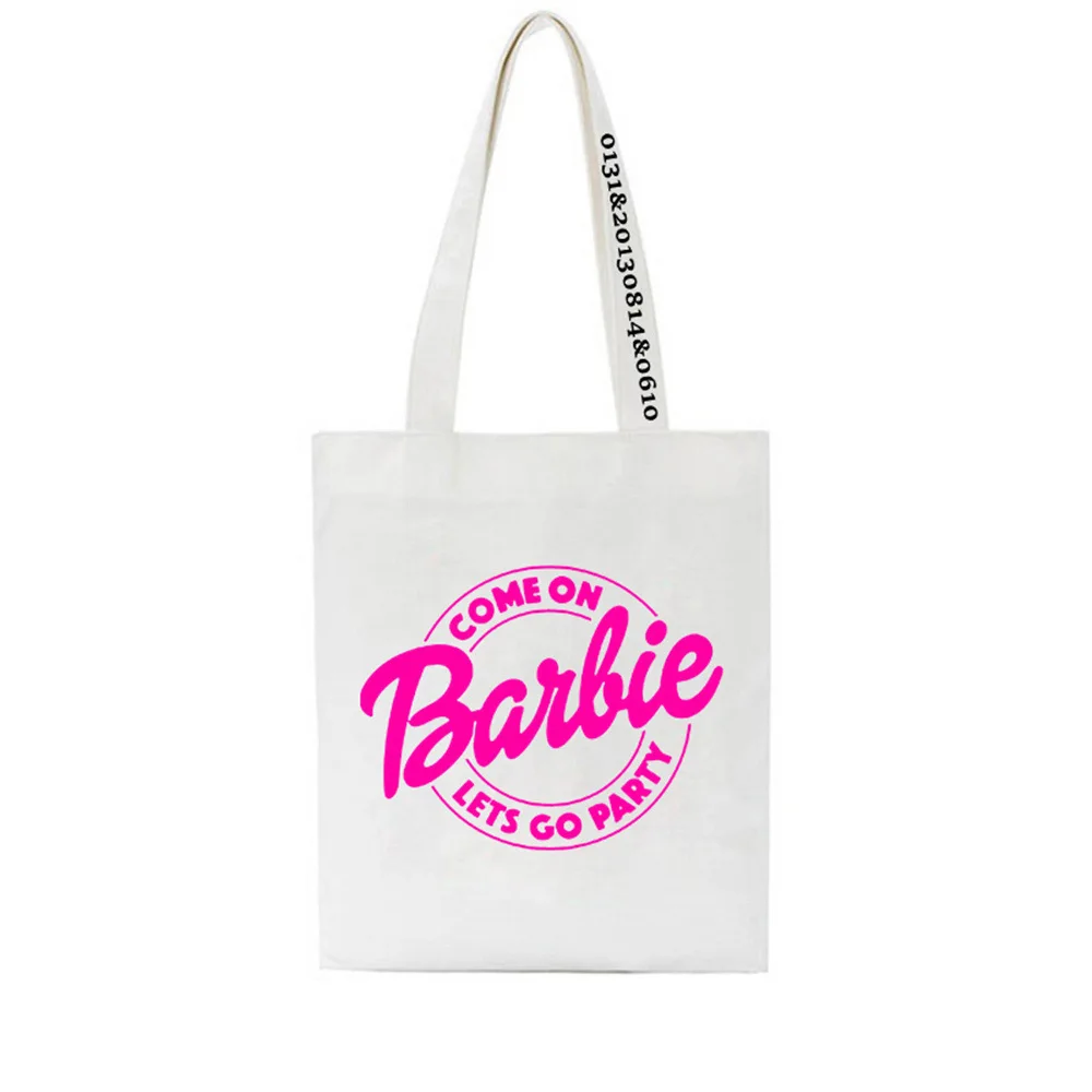 Barbie Shoulder Bags Kawaii Canvas Bag Handbag Commuting Students Bookbag High-Capacity Stylish Kids Girls Gift Trendy Fashion