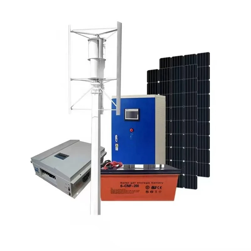 New Energy 2-30KW Three Phase AC Lithium Ion Battery Home Complete Turbine Vawt Wind Solar Hybrid Power System with 220V Output