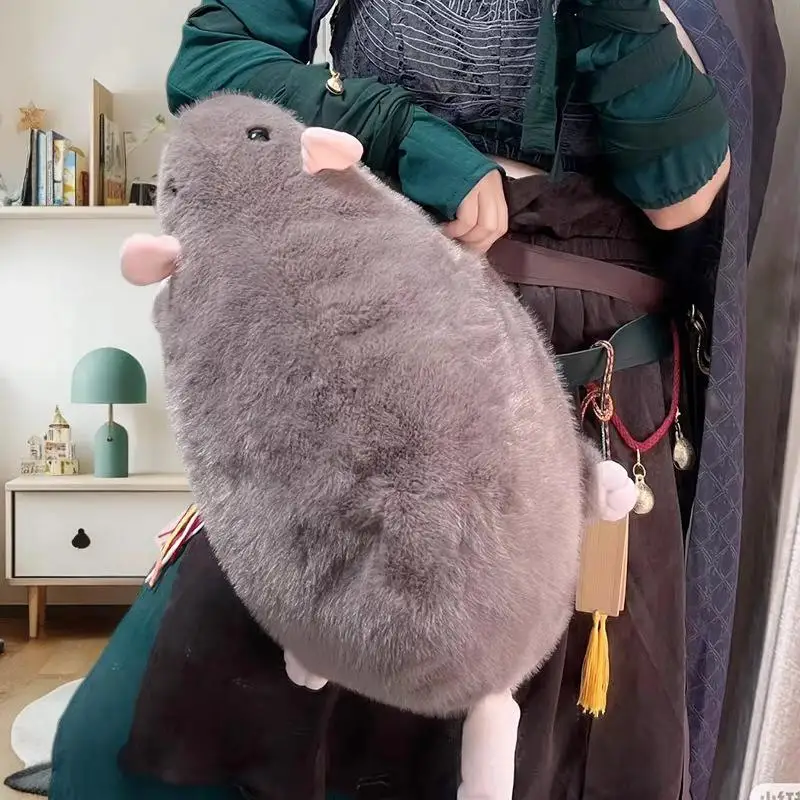1Pcs 35/50/90cm Cartoon Flower Branch Rat Soft Oversized Animal Figure Cute Simulation Big Mouse Plush Toy Pillow Birthday Gift
