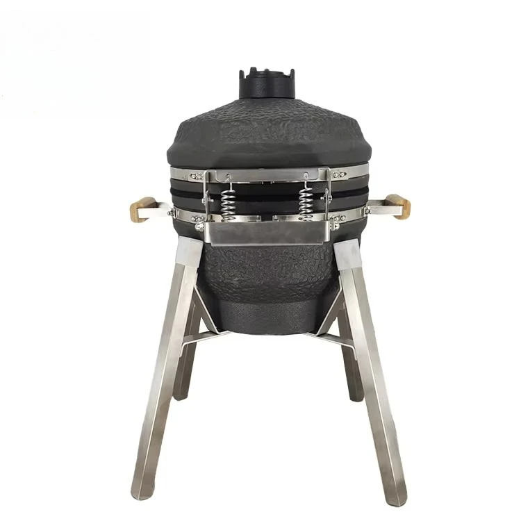 16inch  Stone Pattern Foam Glaze Kamado Grill with Stainless Steel Stands Luxury Grill Using in House