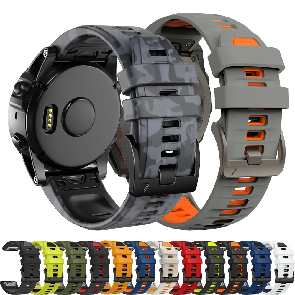 

Fenix 8 Official strap Silicone For Garmin Fenix 7 7X 6 6X Pro 5 5X Plus Strap 26mm 22mm Delta Mk2 Enduro 3 Watchband Bracelet