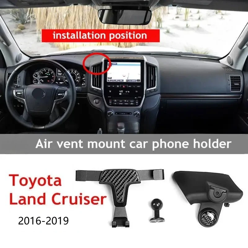 

For Toyota Land Cruiser 2016-2019 Car Phone Holder Air Vent Mount Mobile Support Bracket Support Interior Car Accessrories