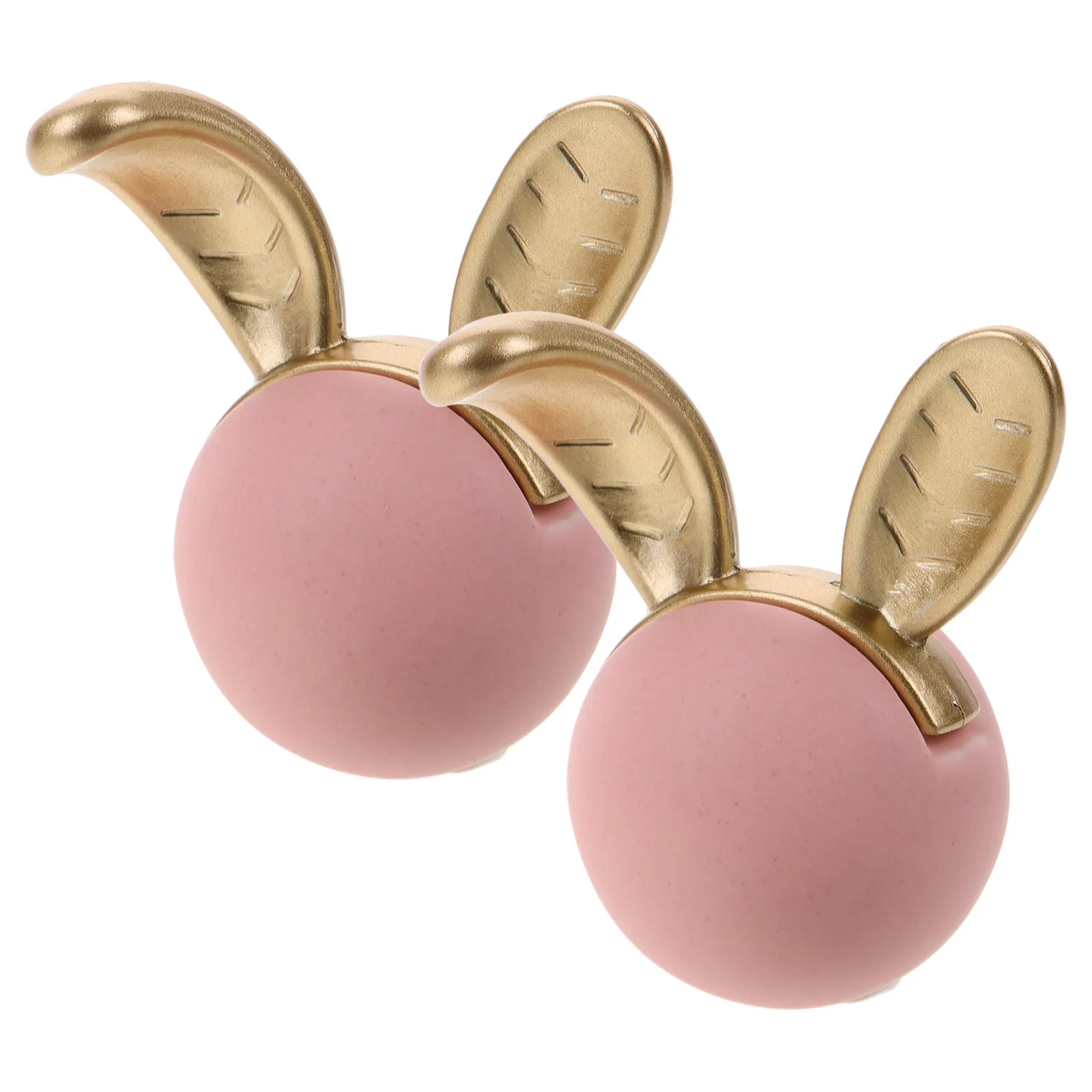 2 قطعة مقابض رأس أرنب رائعتين السيراميك سبائك الزنك درج يسحب للأثاث ديكور استخدام مضمد المقابض مقبض كابينة #4