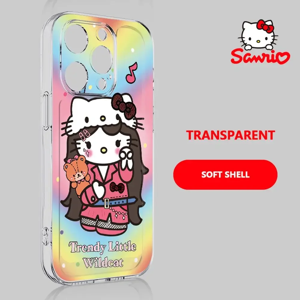 เคสโทรศัพท์ Hello Kitty Iphone 16/15/14/13/12/11/x/xs/xs Max/pro Max Girls Iphone 16 Pro Max เคส Sanrio Hellokitty สีชมพู 2025 ใหม่