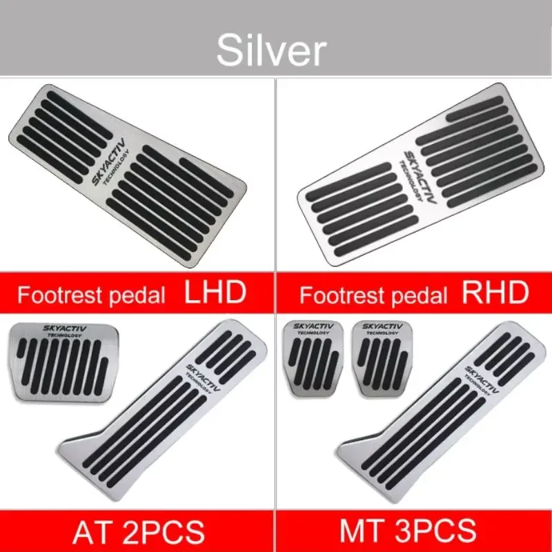 For Mazda 3 2014~2018 Car Foot Pedals Cover Accelerator Brake Pedal Rest Pedals Non-Slip Mat Provide Lasting Durable Accessories view 3