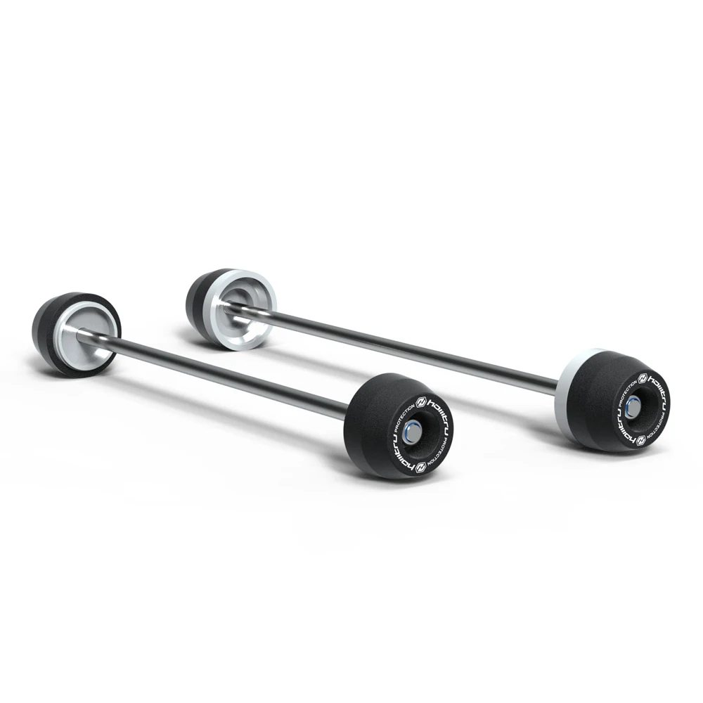 For BMW S1000R/RR/M1000RR 2024-2025 F/R Wheel Axle & Fork CNC Crash Sliders - Titanium Anti-Fall Rider Gift Tool-Free​