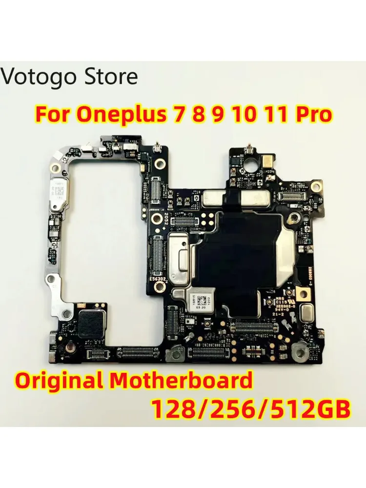 Motherboard Original For OnePlus 7 8 9 10 11 12 Pro 5G 1+ Main Board Logic Chips Circuit Flex Well Unlocked 128/256GB Mainboard