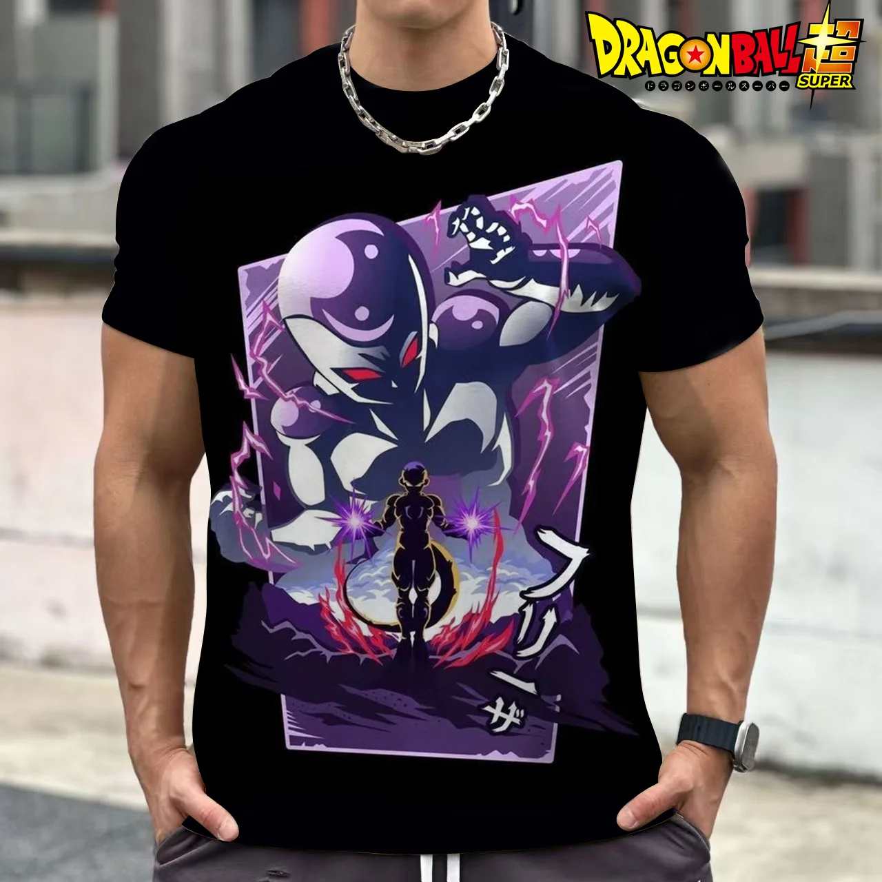 

Cartoon Anime Dragon Ball Z Mens Summer Son Goku Kids 3D Printed Round Neck T-shirt Womens Childrens Street Fashion Cosplay Top