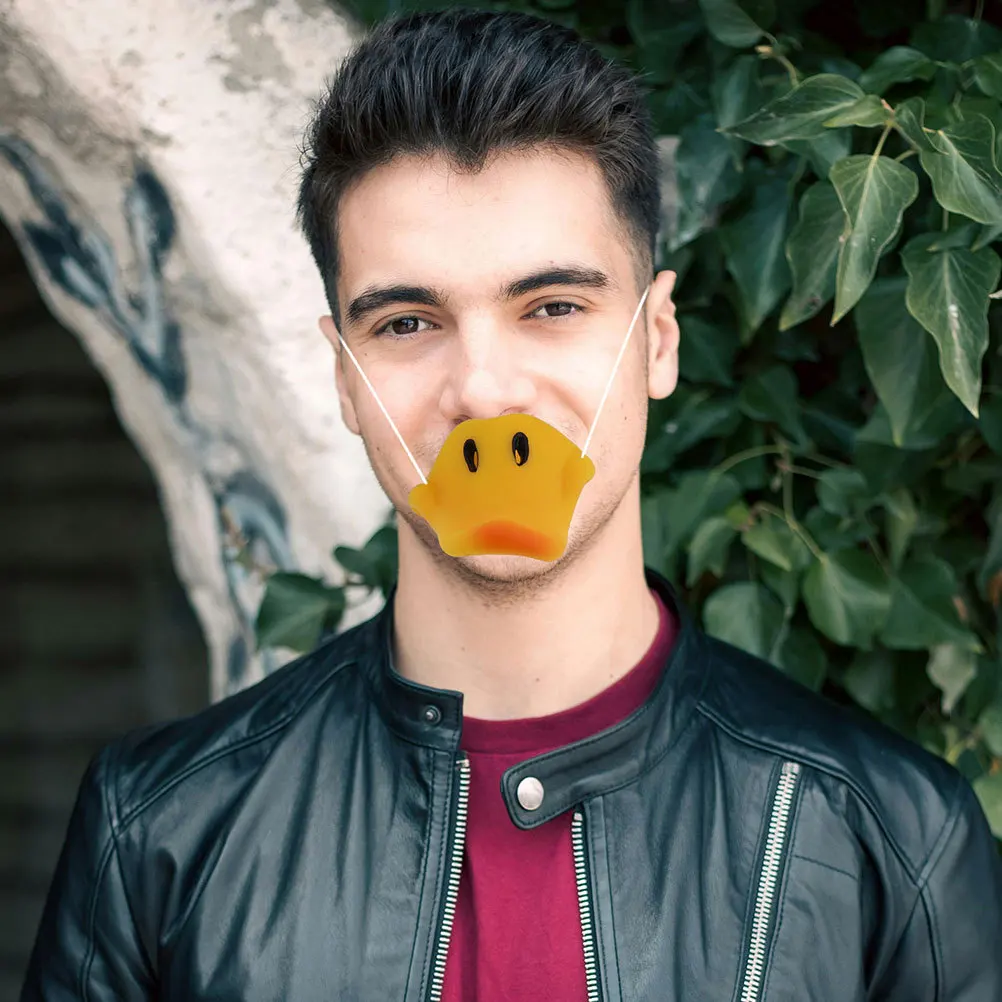 2 stuks neusmasker latex duck bill elastische band kostuum prop party halloween pasen aankleden dier neus