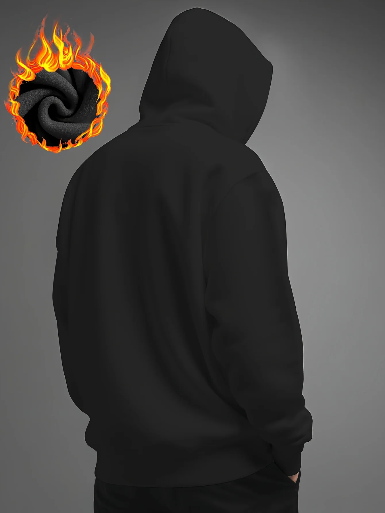 2026 new Men Winter Fleece Hoodie Tracksuit Y2K Streetwear Fashion Minimalist Sweatshirt & Pants Set Warm Sport Outfit Hoodies view 5