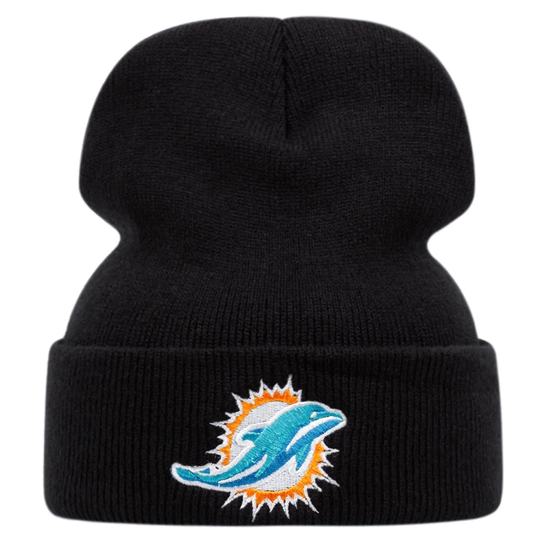 Dolphin embroidery Knit Hat winter keep Warm beanie men and women Outdoor casual hip hop hat