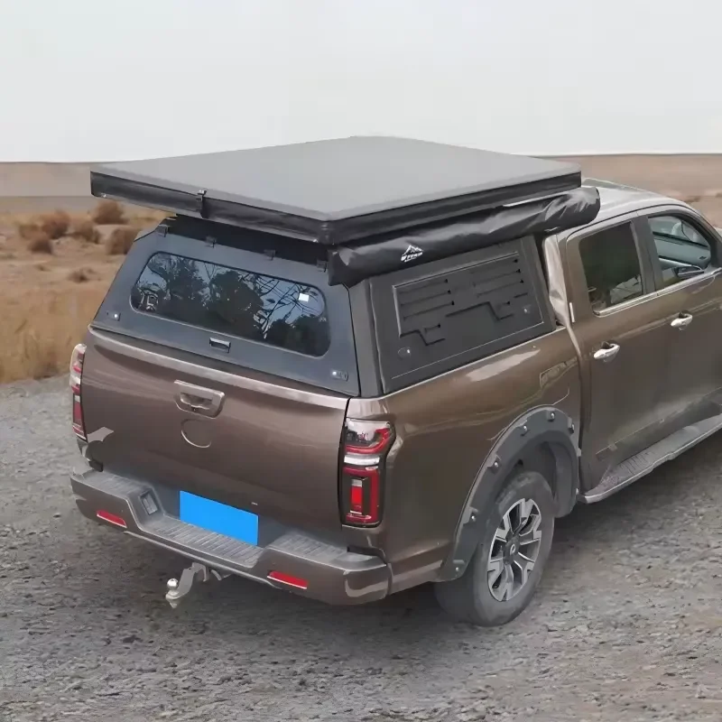 Waterproof Quick-Open Hard Shell Rooftop Tent , Foldable Diagonal Support Car Roof Tent for Off-Road & Outdoor Camping