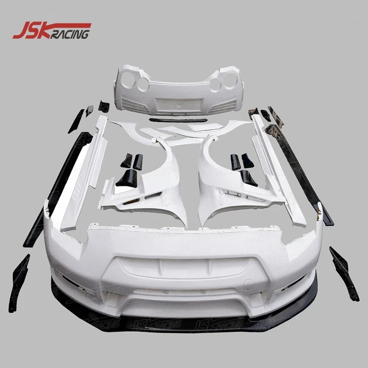 2014 VER VARI STYLE HALF CARBON FIBER FRONT BUMPER WIDE BODY KITS for 2008-2016 NISSAN GTR R35