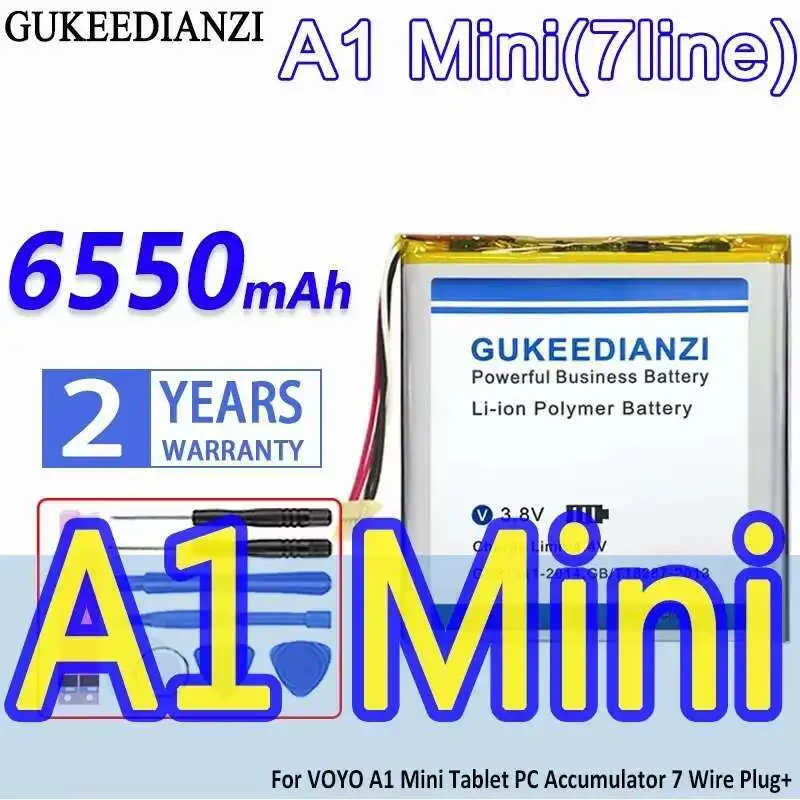 

Notebook Battery 6550Mah For Voyo A1 Mini Tablet PC Accumulator 7 Wire Plug+ 7Line