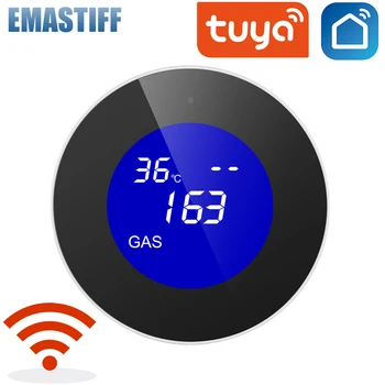 Tuya WiFi GAS GPL Sensore di perdite allarme Rilevatore di sicurezza antincendio Controllo APP Sicurezza casa intelligente Sensore di perdite supporto app smart life