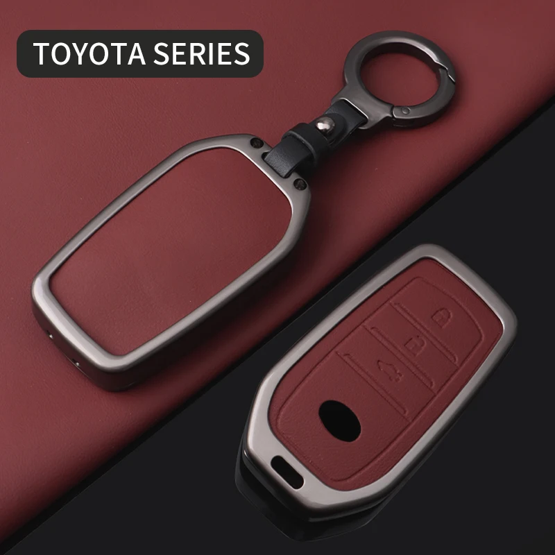 For Toyota RAV4 CHR Hilux Fortuner Land Cruiser 200 Camry Corolla Crown Highland 3 Buttons Auto Remote Car Key Case Cover