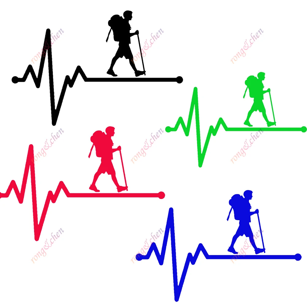 

Funny Car Sticker Hiking Man Lifeline Heartbeat for Car Motorcycle Racing Helmet Laptop Trunk Body Car Window PVC Vinyl Decals
