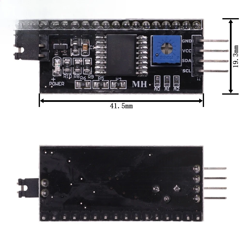 1602AHD44780 For Arduino Character LCD /w IIC/I2C Serial Interface Adapter Module