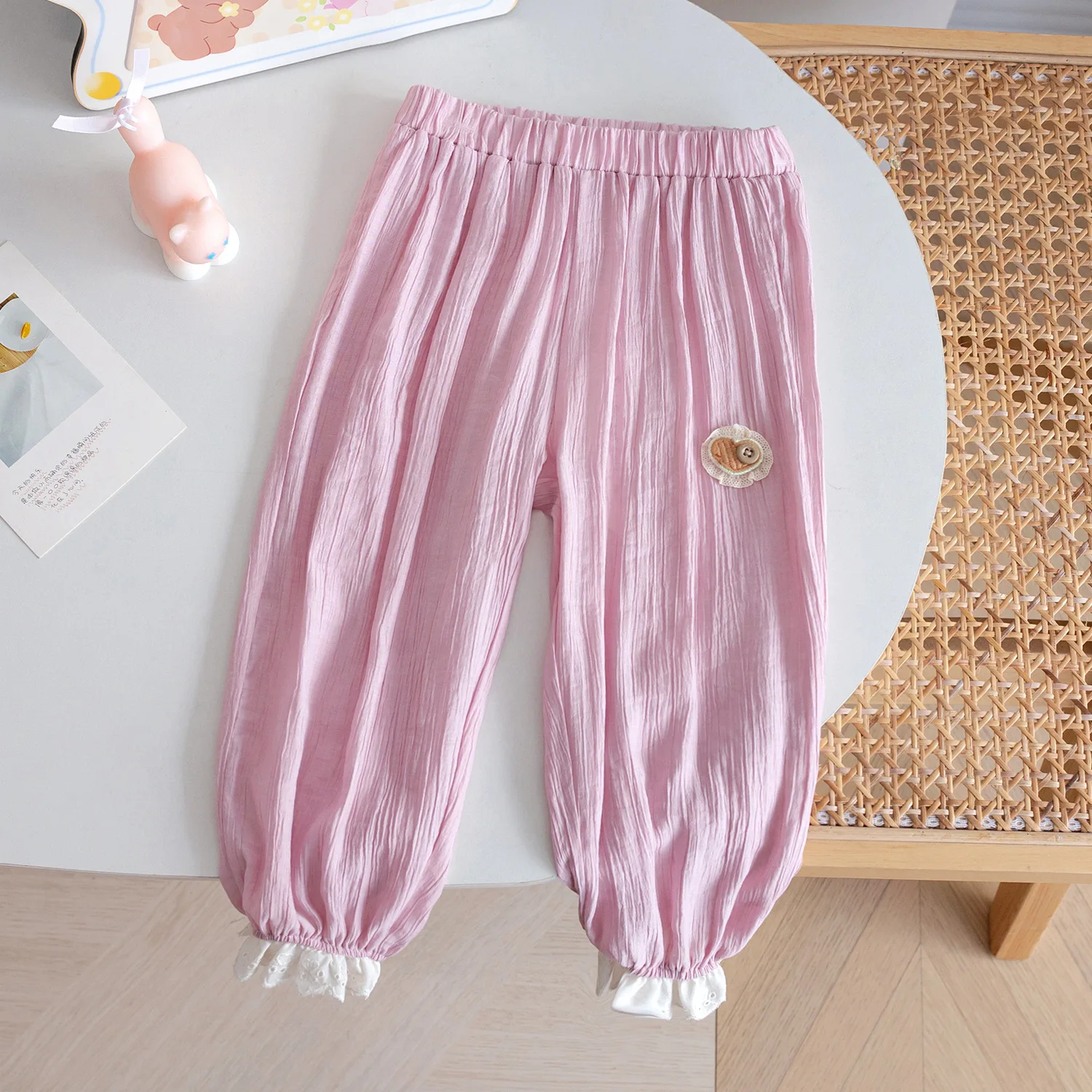 

Girls Pants Summer 2025 New Children's Casual Thin Trousers For Baby Girl Clothing Kids Cute Leggings Outfits Toddler Pants 5 6Y