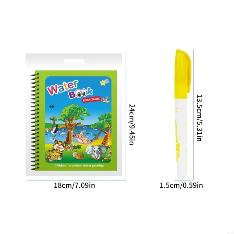 Wielokrotne użycie farb wodnych dla dzieci przenośne rysowanie edukacyjne Zabawki Zabawki Imagination and Color Recognition A2UB
