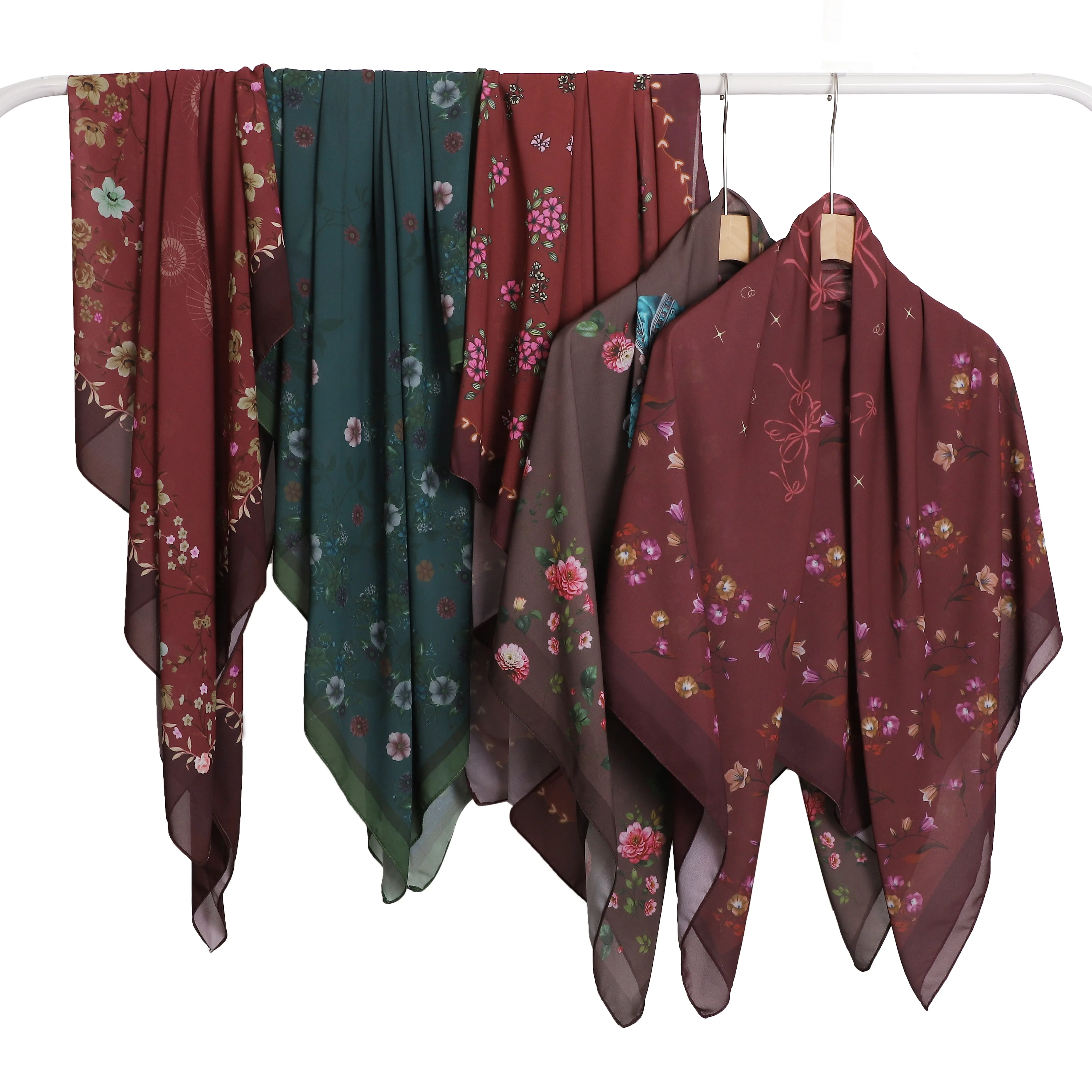 

Новейшие мягкие цифровые платки с принтом для женщин Мальдивских островов, мусульманские головные уборы Тудунг, оптовые хиджабы, цветочные квадратные платки