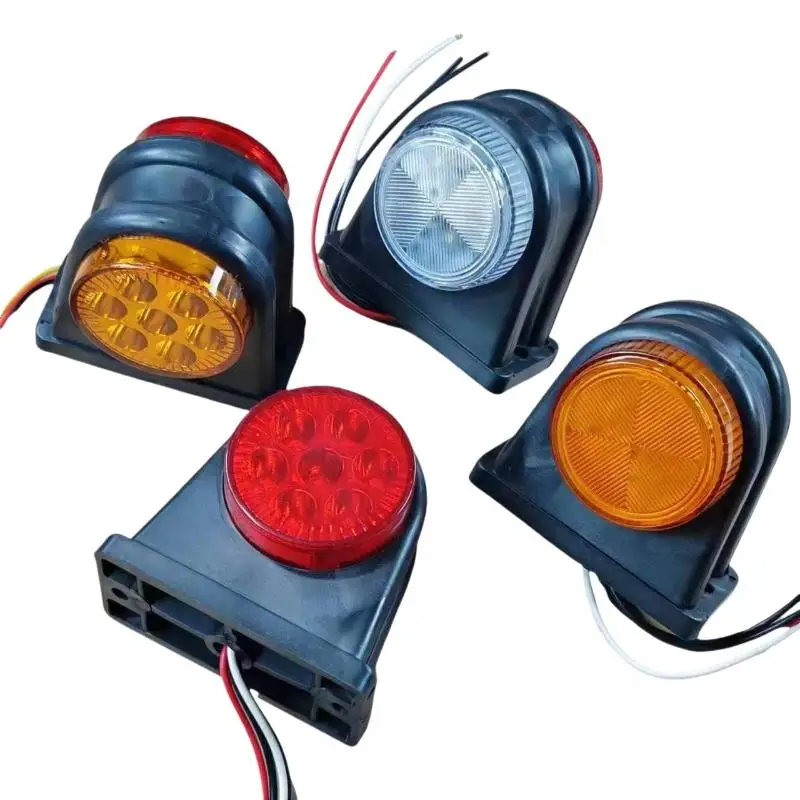 12V 24V Truck Light Trailer Position Corner Side Marker LED Turn Signal Lamp Brake Parking Boat Marine Lorry Caravan Accessories