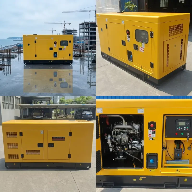 Power Low Noise 50KVA 40KW Generator With Remote Start 50/60Hz 1500rpm Silent Type for Standby Power