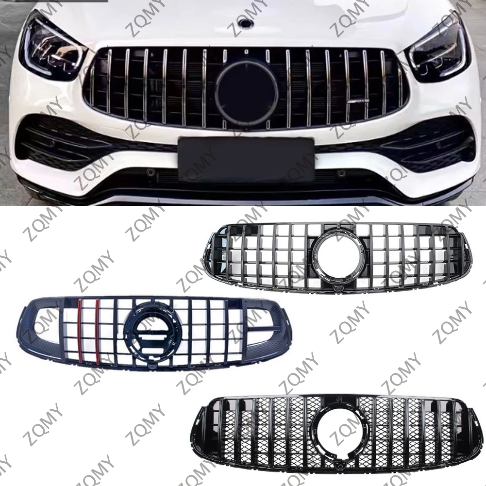 Car Front Bumper Grille Centre Panel Styling Upper Gril For Mercedes-Benz GLC Class W253 X253 2020 2021 2022