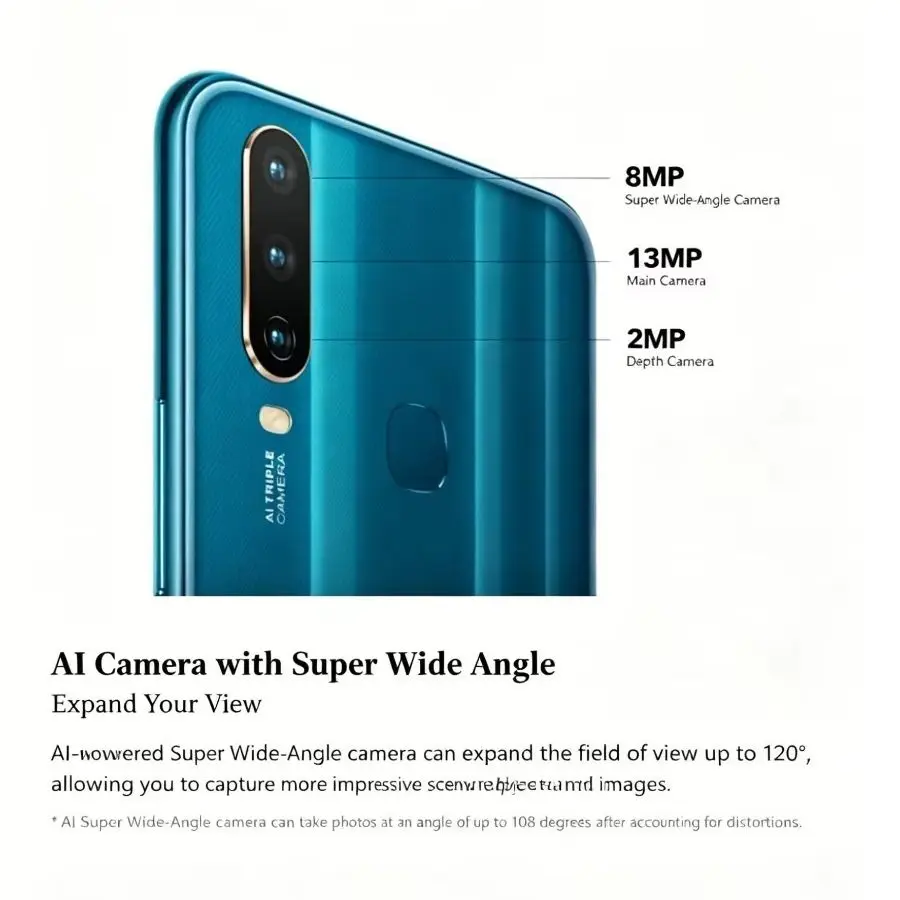 2026 Latest New Vivo Y17 4G Smartphone 8GB RAM 256GB ROM Global Version 6.35 Inch HD Waterdrop Screen 5000mAh Large Battery AI T view 4