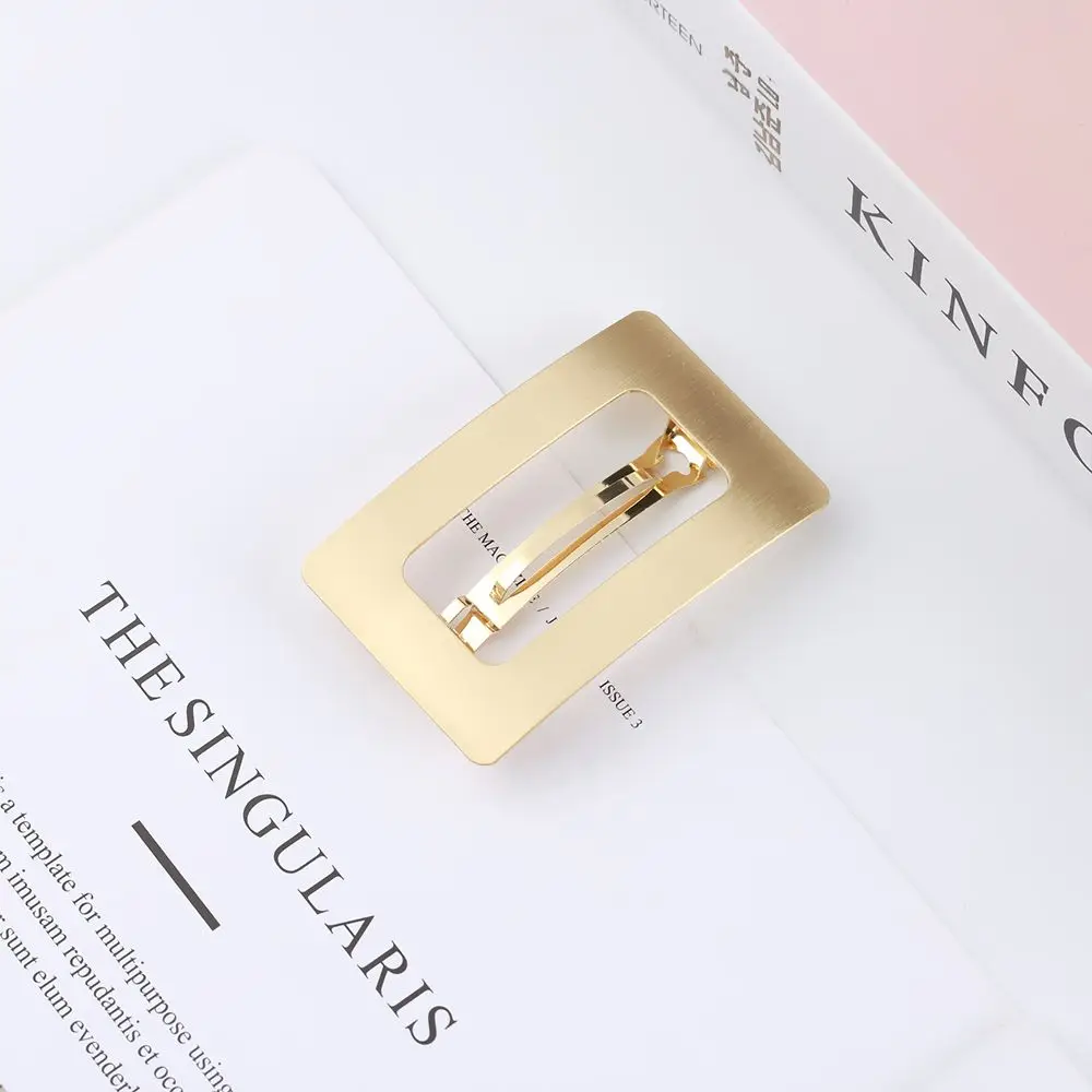 New Hair Accessories Barrettes Geometry Hair Clip Girls Hairgrips  Horsetail Clip Metal Hairgrips
