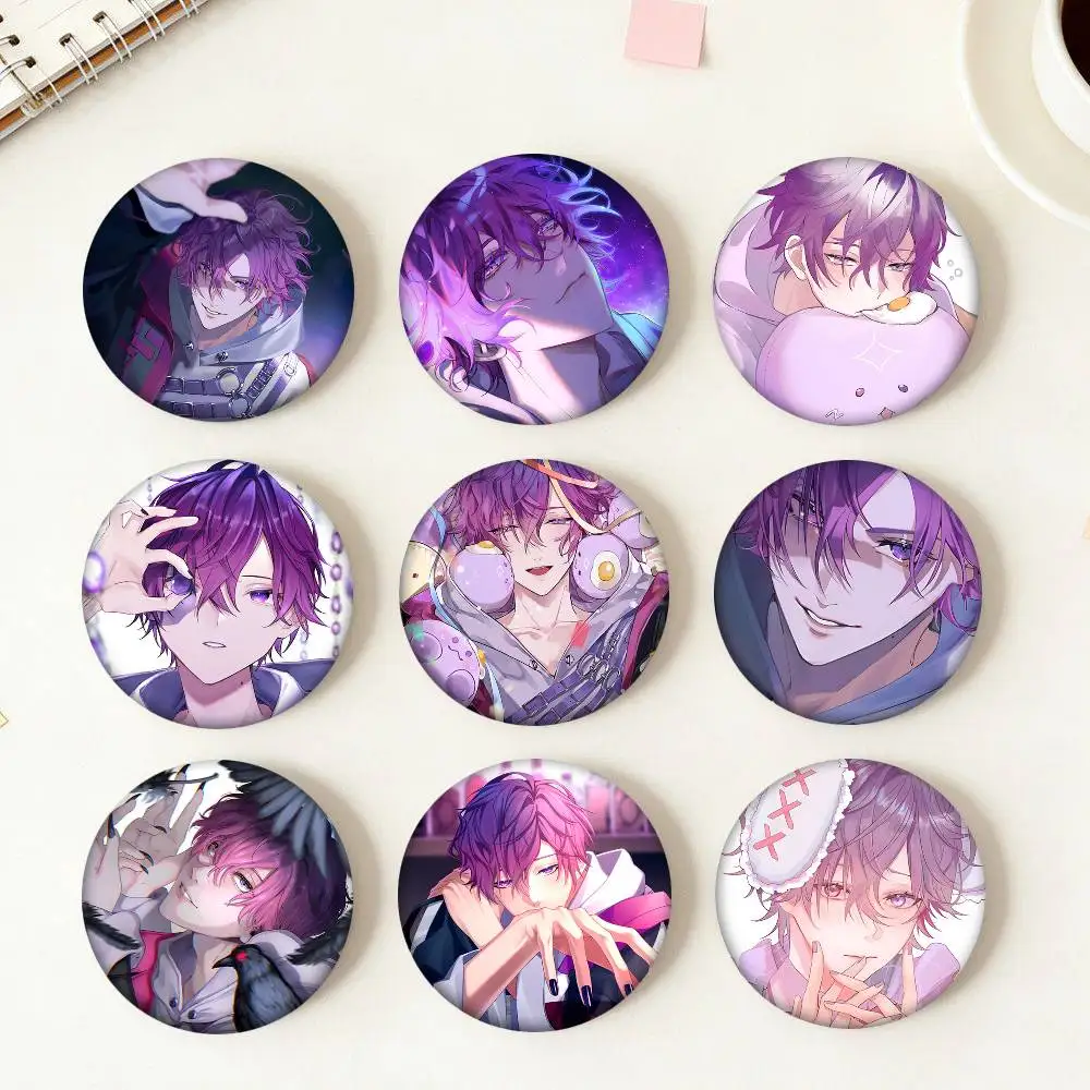 Anime Virtual Characters Uki Violeta Round Badge Lapel Pin Backpack Clothing Jewelry Accessories Gift Brooch